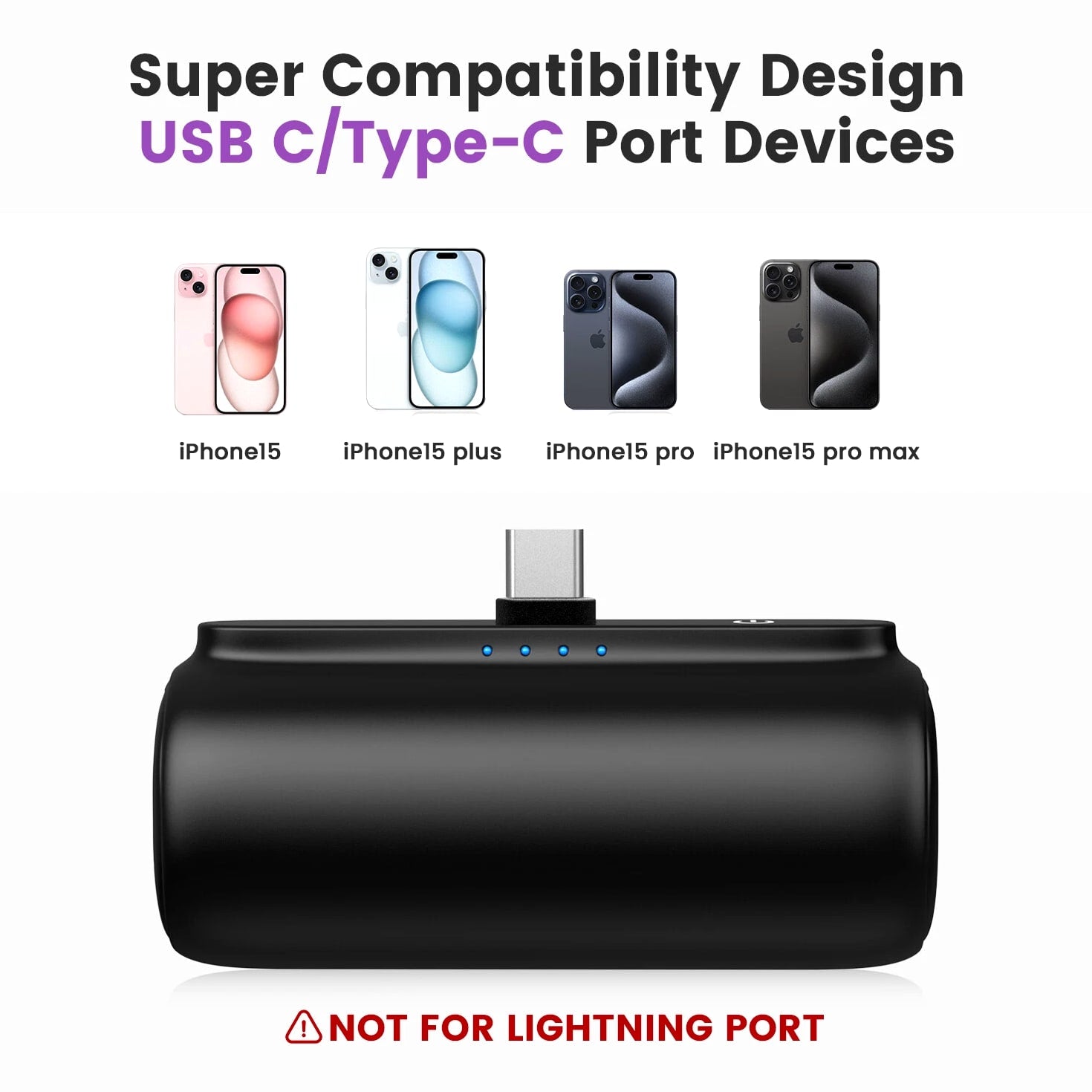 5500mAh Portable Charger External Battery Pack Power Bank For Samsung/Android US