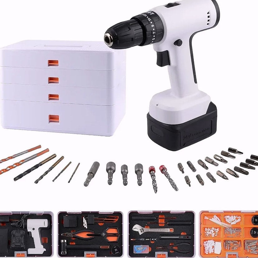 Kankeirr 589-Piece Tool Set with 24V Cordless Drill