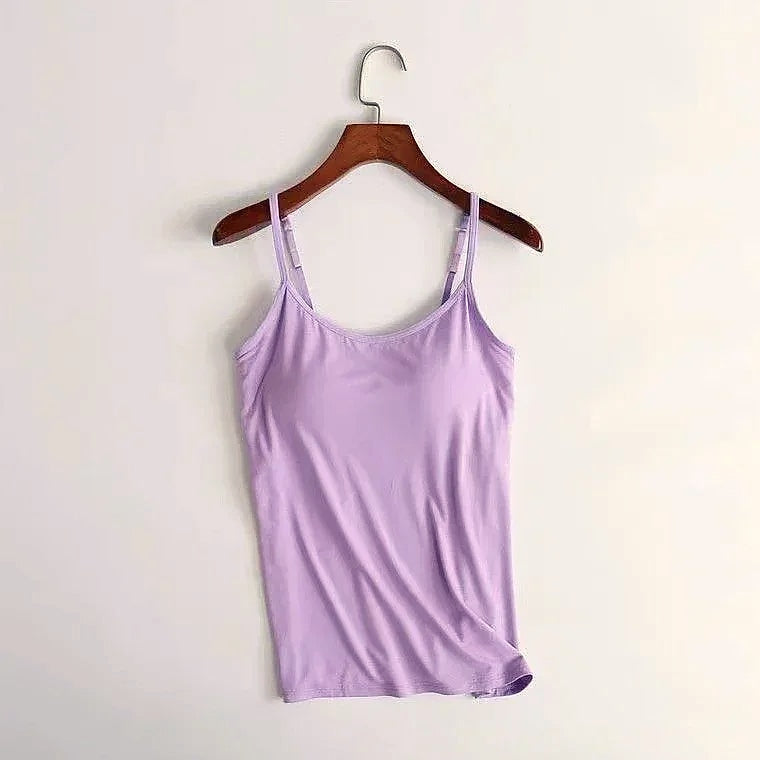 WONTIVE Women's Padded Camisole Tank with Built-In Bra