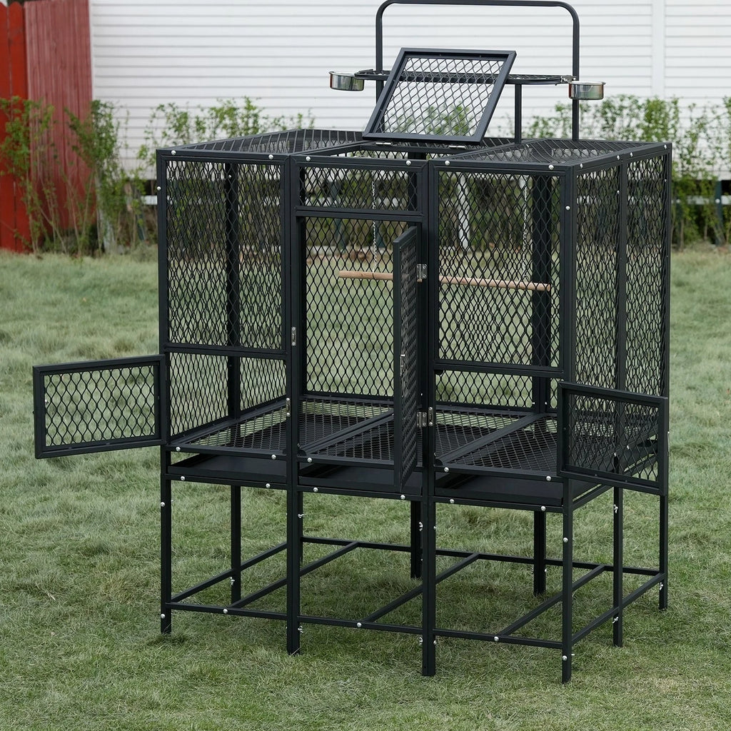 65" Heavy Duty Birdcage Aviary Large for Parakeet Macaw Parrot Budgies Lovebirds