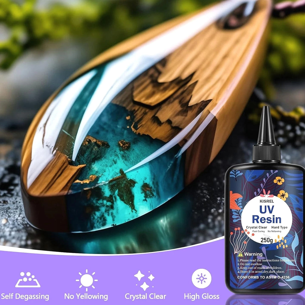 Versatile 500g UV Resin Craft Kit with 36W Light - Low Odor and High Hardness