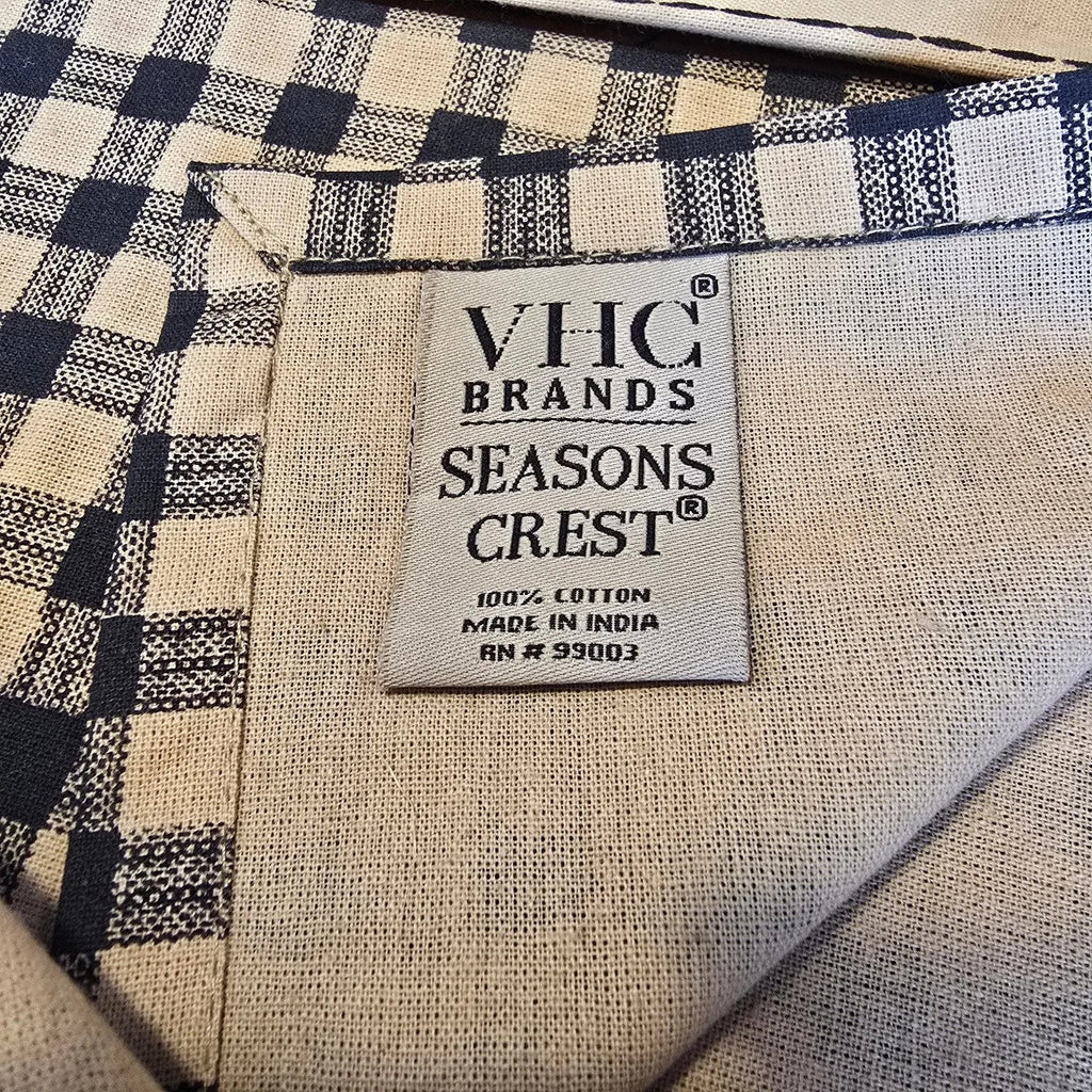 VHC Brands Seasons Crest Cotton Towel Set 2-Piece Fall Harvest Gingham NEW