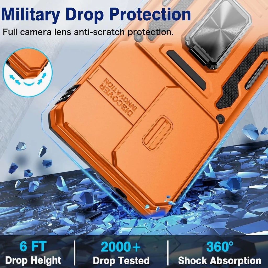 For Samsung Galaxy S26 Ultra Case with Slide Camera Protector & Belt Clip Cover