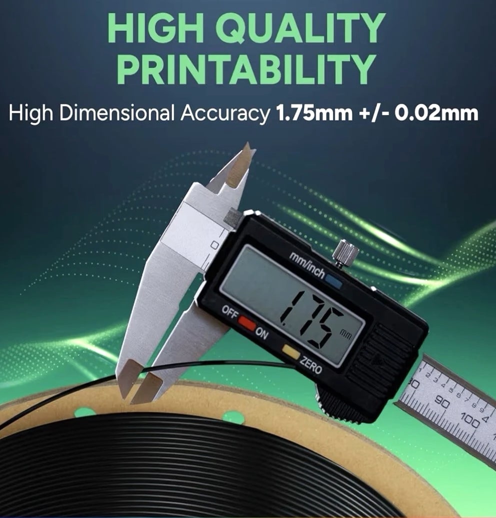 TPU Filament 1.75mm Flexible Spool, 95A Soft 3D Printer Filament, 1kg Roll (2.2