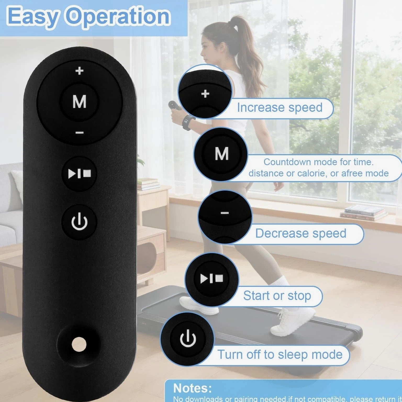 Compatible with Yagud Walking Pad, Replacement Remote for Yagud Walking Pad
