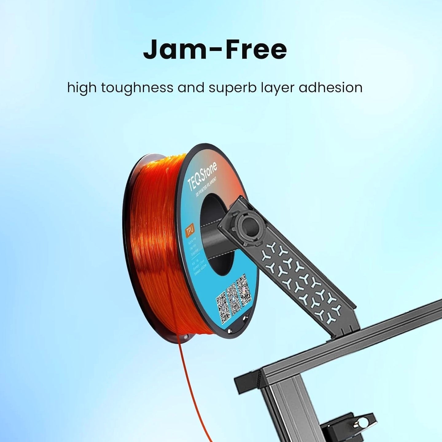 TPU Filament 1.75mm Black 1Kg Spool 95A Flexible Soft 3D Printer Filament