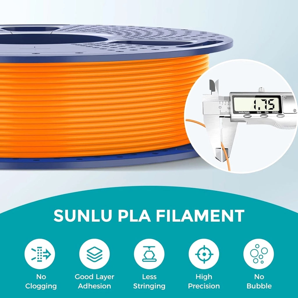SUNLU 8-Roll PLA Filament 1.75mm Bundle, 250g Mini Spools, Tangle-Free, 8 Colors