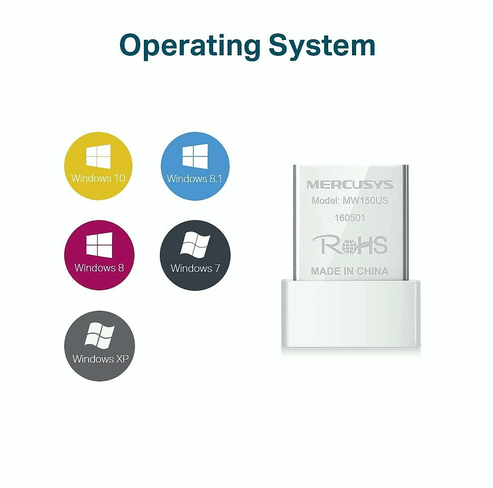 Mercusys MW150US WiFi USB Nano Adapter 150 Mbps