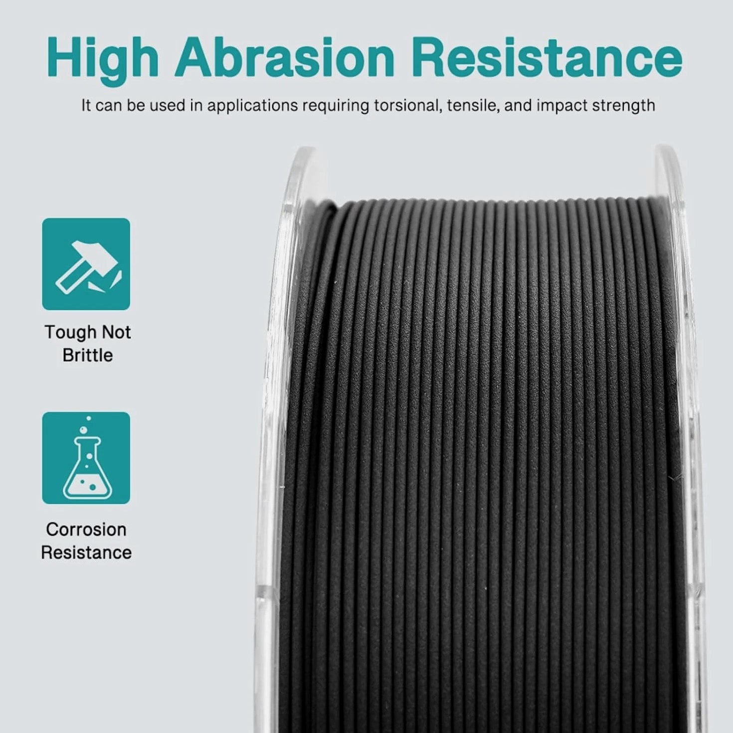 Carbon Fiber Nylon Filament PA6-CF 3D Printer Filament 1.75Mm 1Kg with PC Spool