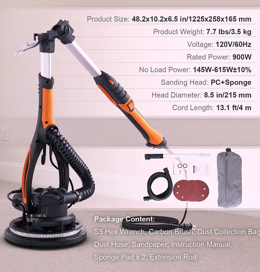 SucceBuy 900W Drywall Sander with Variable Speed Motor