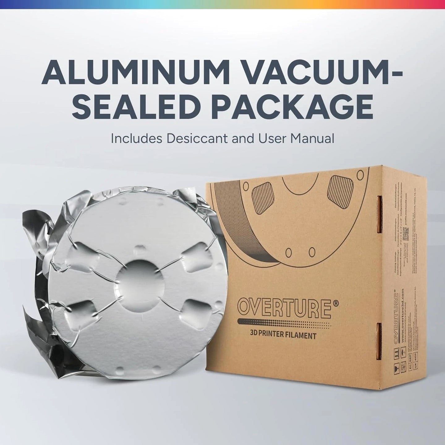 PETG 3D Printer Filament 1.75mm, Durable Neatly Wound PETG 2kg Spool 4.4lbs