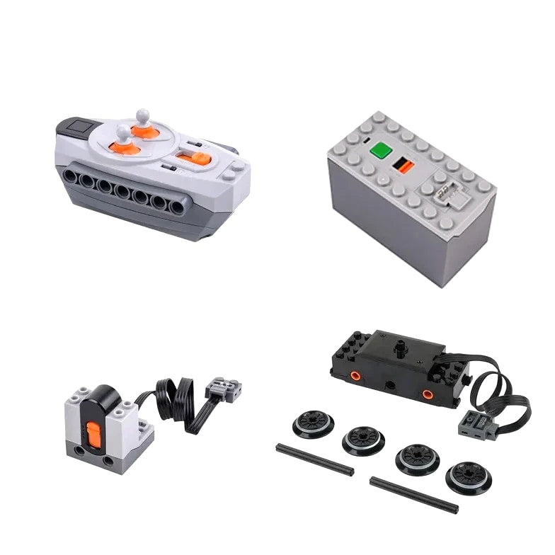 MOC Train Track Motor Set RC PF Power Functions Battery Box DIY Brick Components
