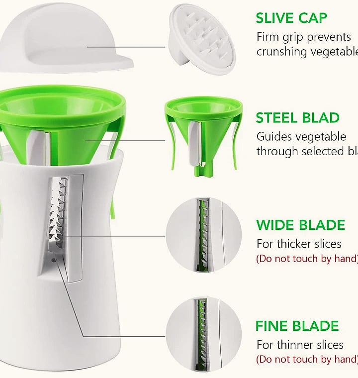 Heavy Duty Vegetable Spiralizer with Portable Blades