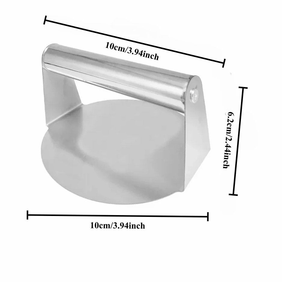 Stainless Steel Smash Burger Press – Heavy Duty Non-Stick Patty Maker