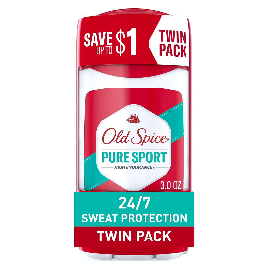 Old Spice High Endurance Pure Sport Anti-Perspirant, 3 oz Twin Pack