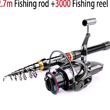 GHOTDA Telescopic Fishing Rod and Reel Combo 1.8-3.6m