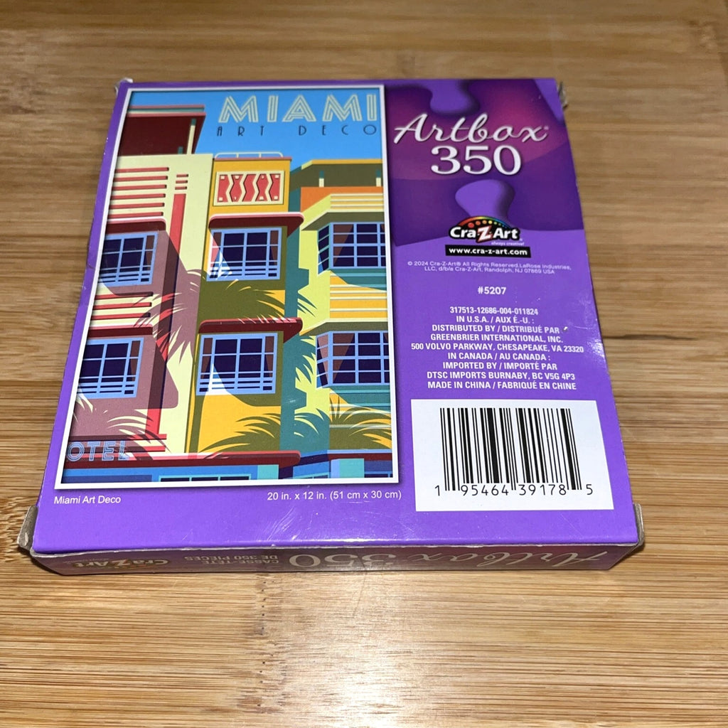 Miami Art Deco Puzzle 350 Pieces Colorful Buildings NEW SEALED Artbox