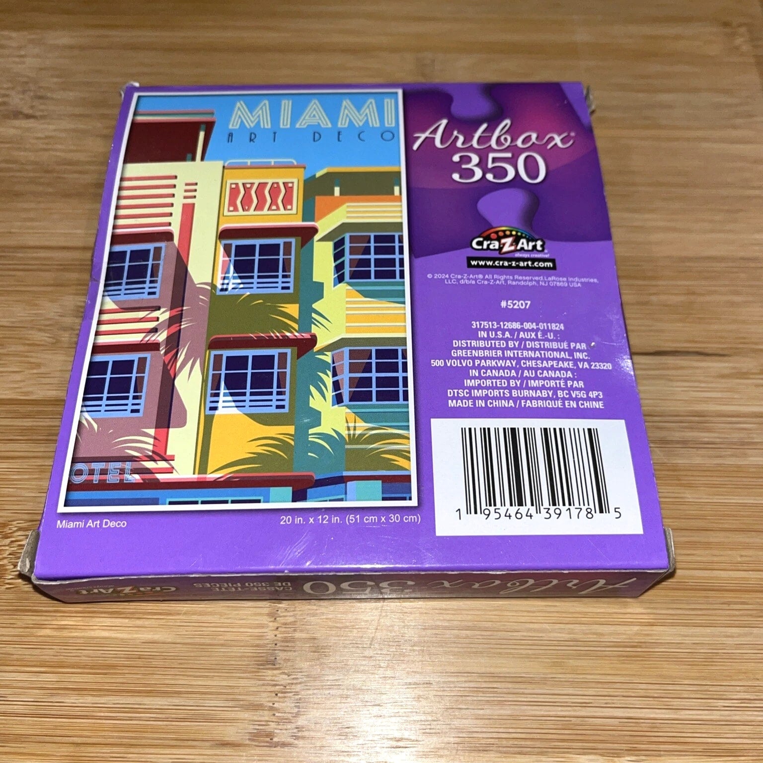 Miami Art Deco Puzzle 350 Pieces Colorful Buildings NEW SEALED Artbox