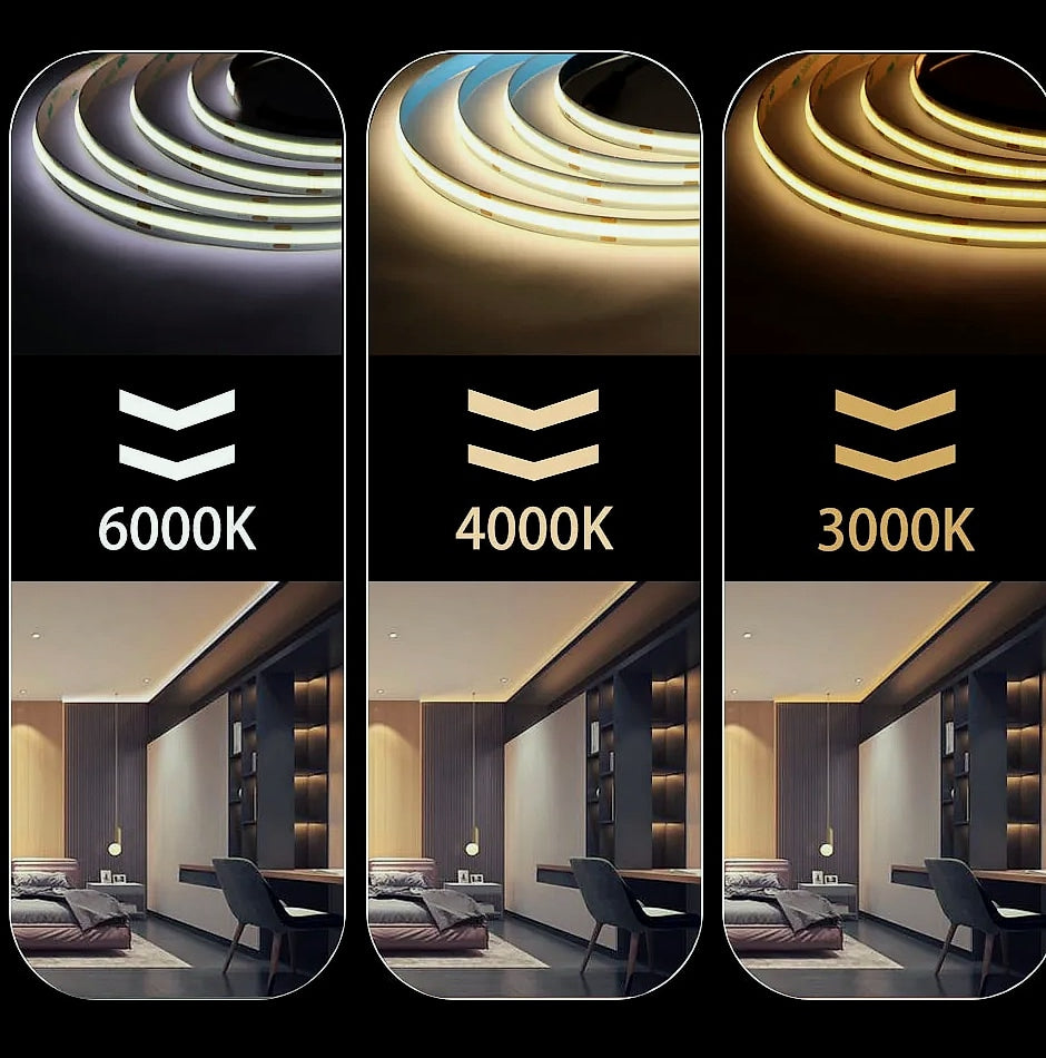 Xnbada COB LED Strip Light 480/528 LEDs/m Flexible