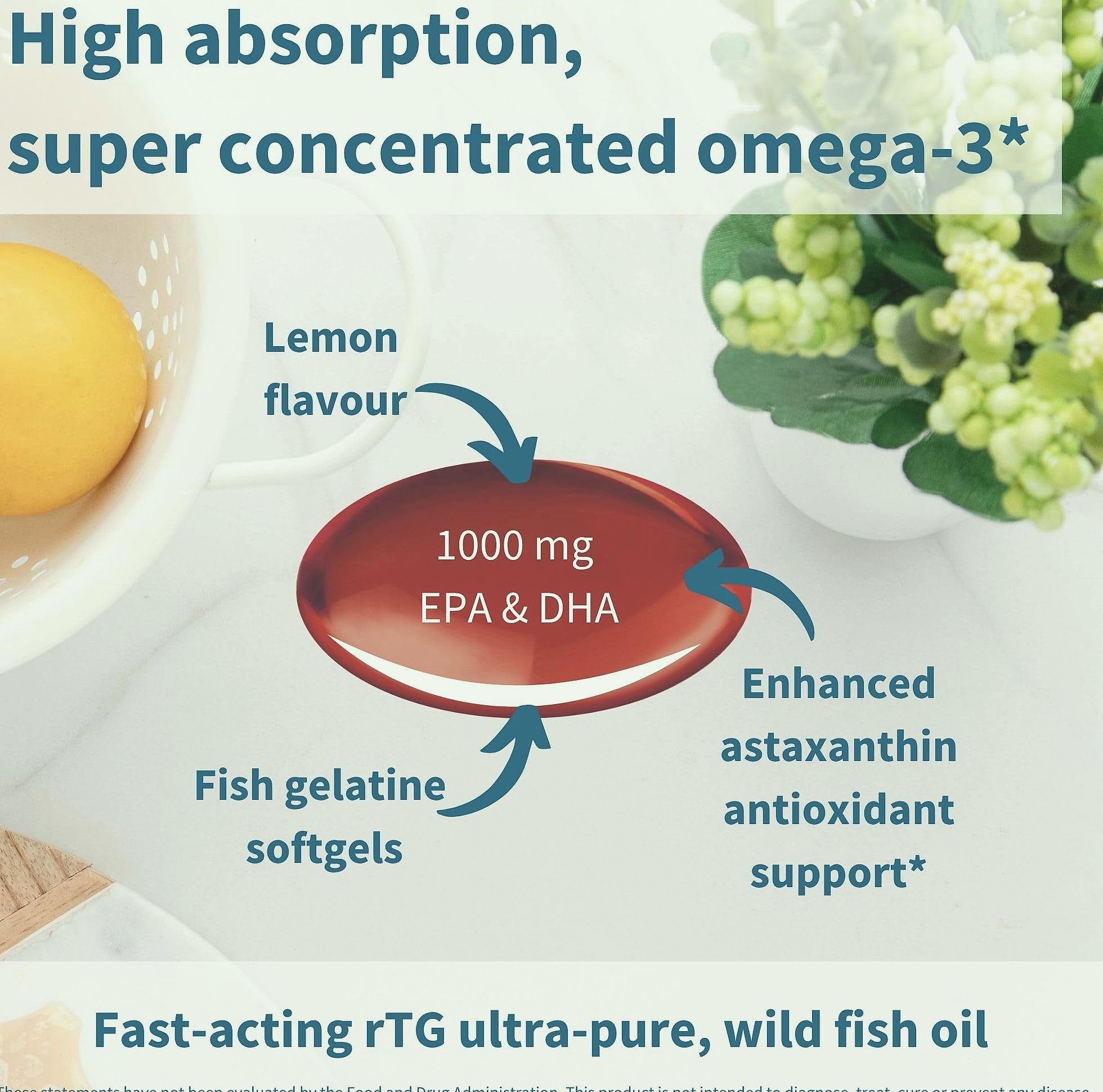 Igennus Ultra Pure Omega 3 Fish Oil 1360mg rTG 180 Softgels