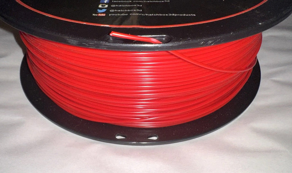 HATCHBOX ABS 1.75 mm 3D Printer Filament in Transparent Red, 1kg Spool