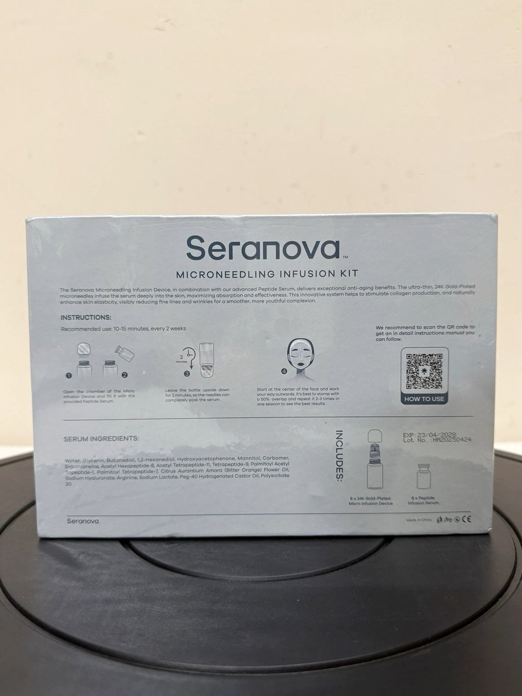 Seranova Microneedling Infusion Kit, Anti-Aging Solution, 3 Month Supply, 2028 Sealed