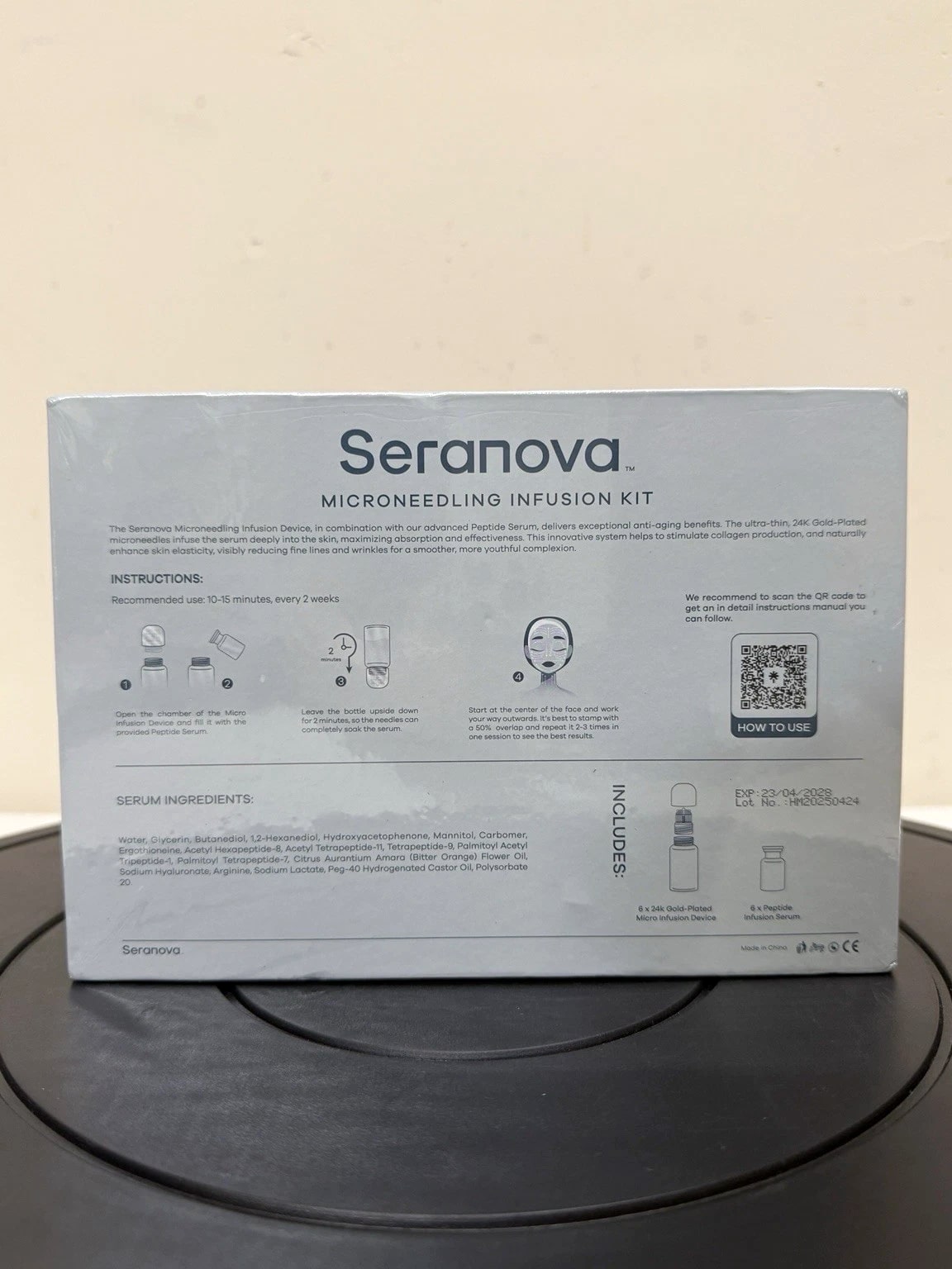 Seranova Microneedling Infusion Kit, Anti-Aging Solution, 3 Month Supply, 2028 Sealed