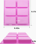 3 Pack Silicone Rectangle Soap Molds with 6 Cavities, Soap Making Baking Molds
