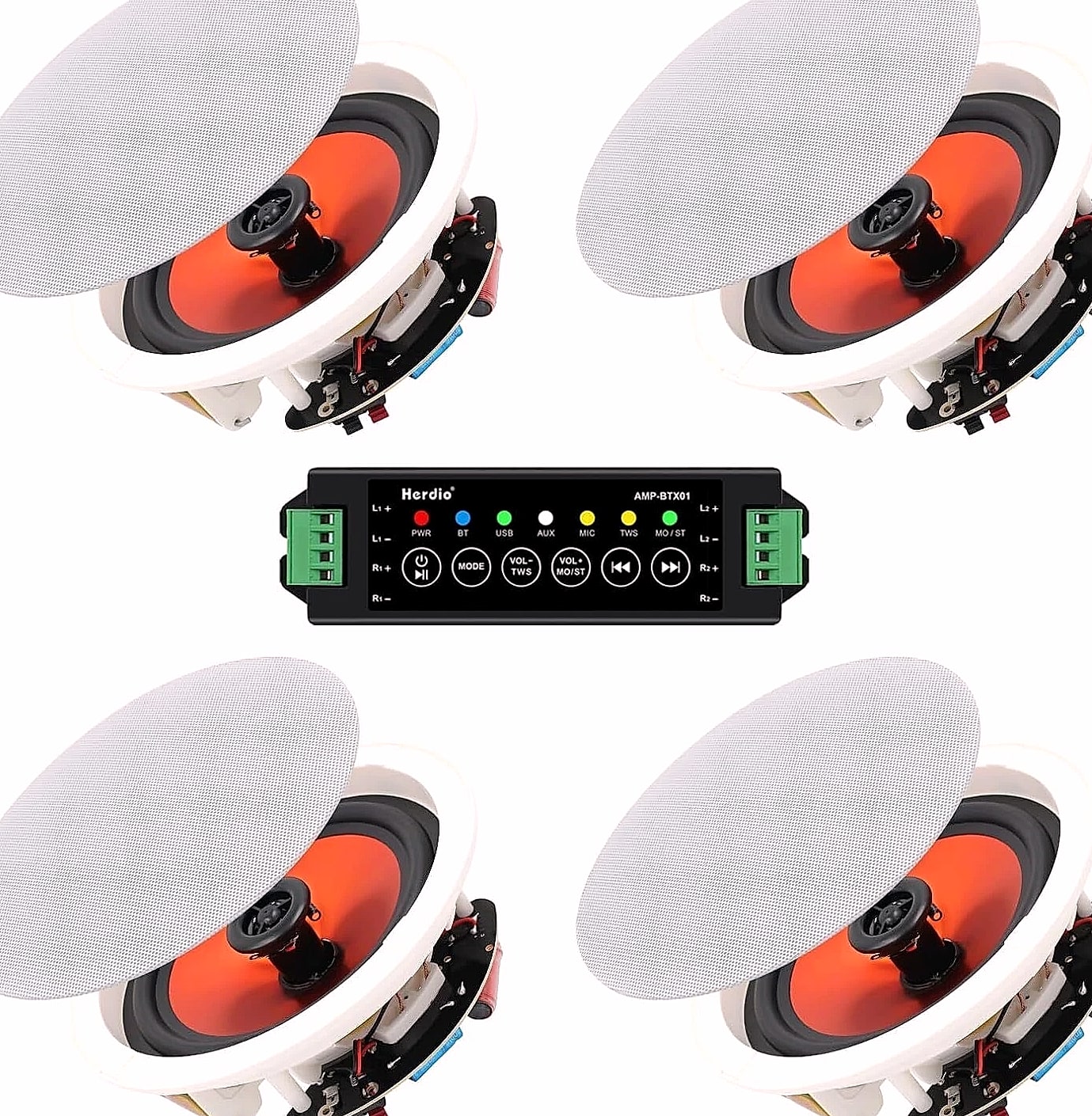 Herdio 628BT 6.5" Bluetooth ceiling speaker system 600W
