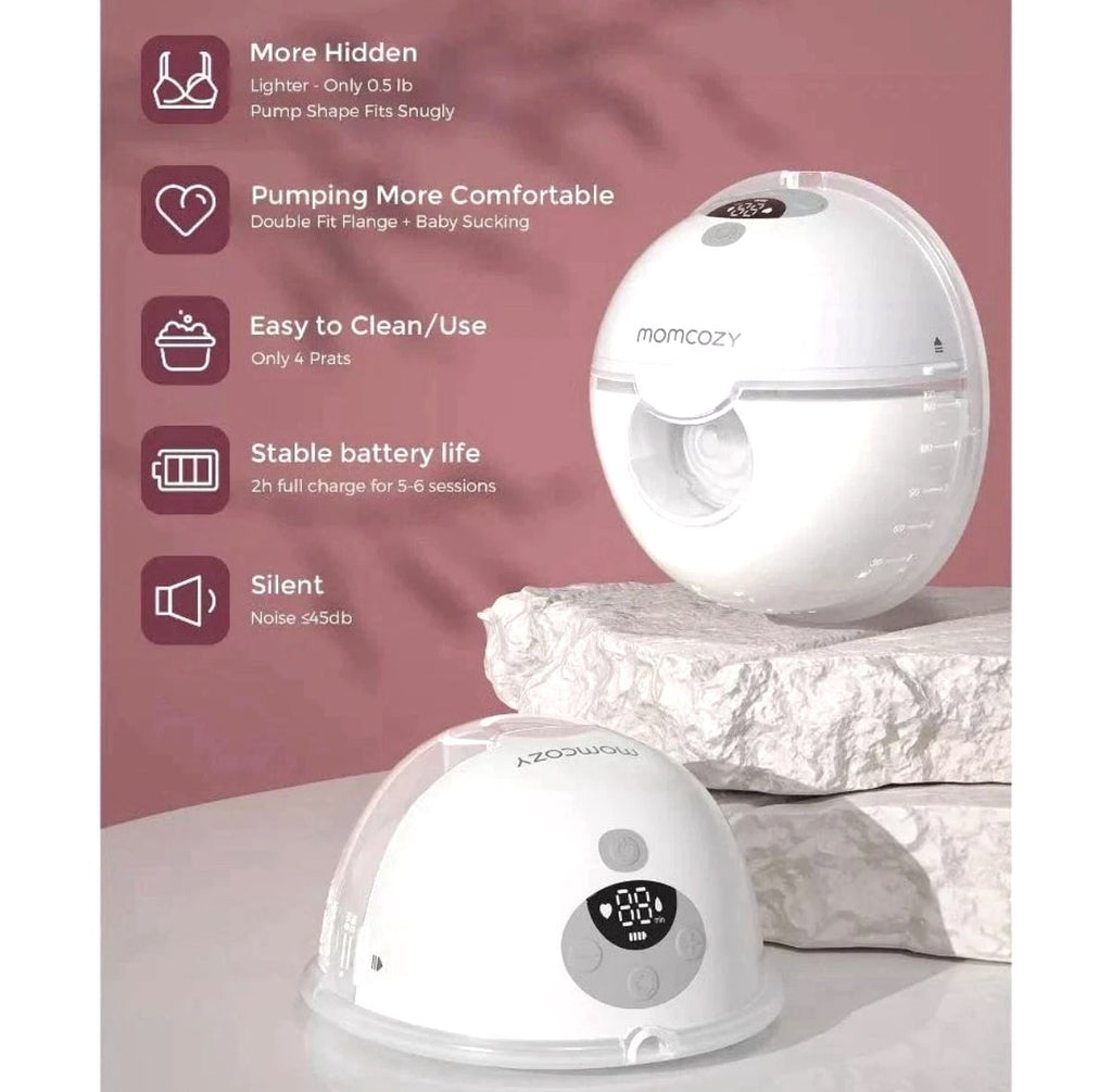 Momcozy M5 Wearable Breast Pump 2PCS Cozy Red Hands Free New