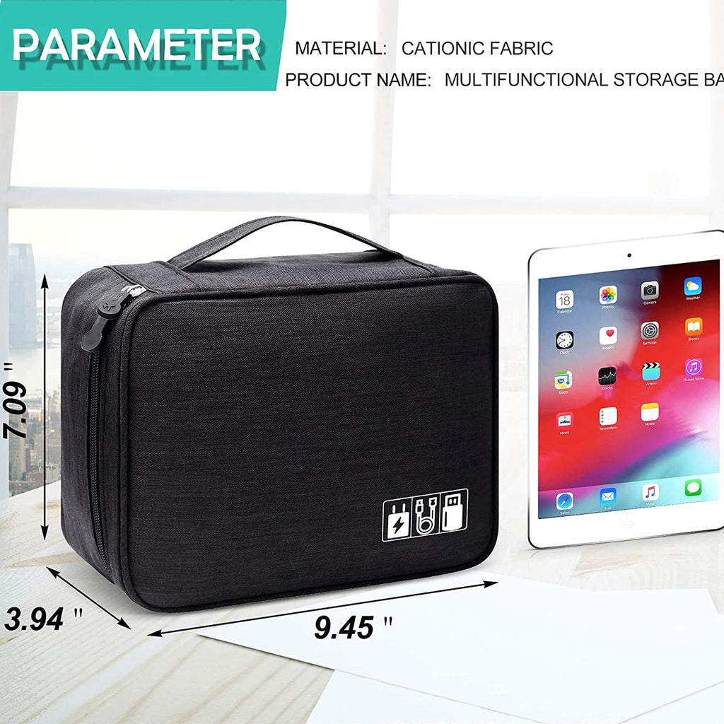 Portable Electronic Organizer Travel Cable Storage Bag Cord Case Accessories US