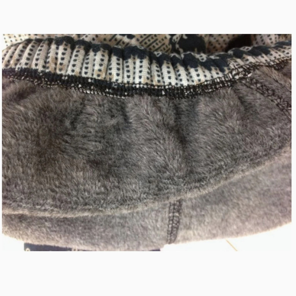 Women's Print Winter Thick Warm Fleece Lined Stretchy Leggings Pants