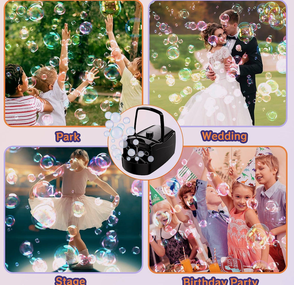 Sizonjoy Automatic Bubble Machine with 6 Wands, 18000+ Bubbles/Min