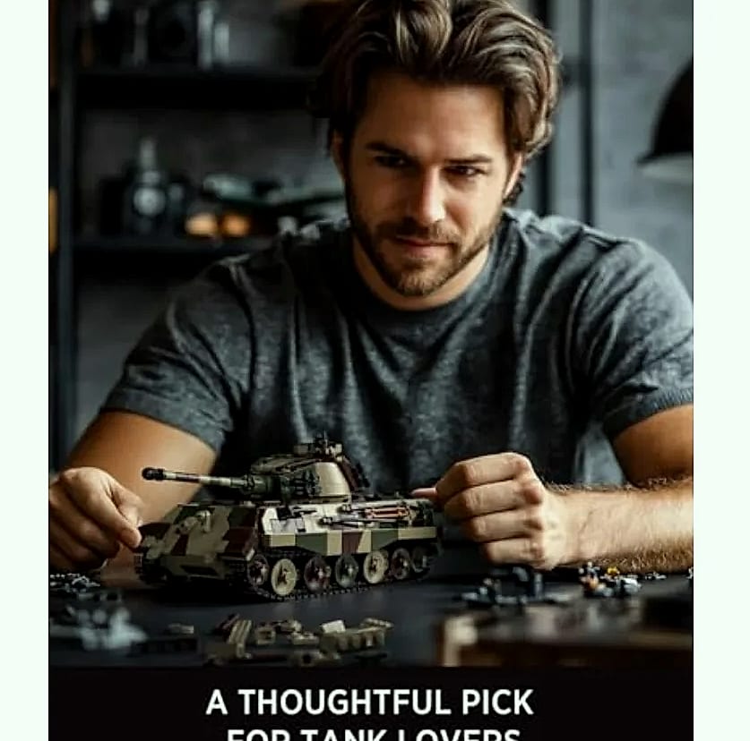 King Tiger Tank WW2 Military Building Set for Adults