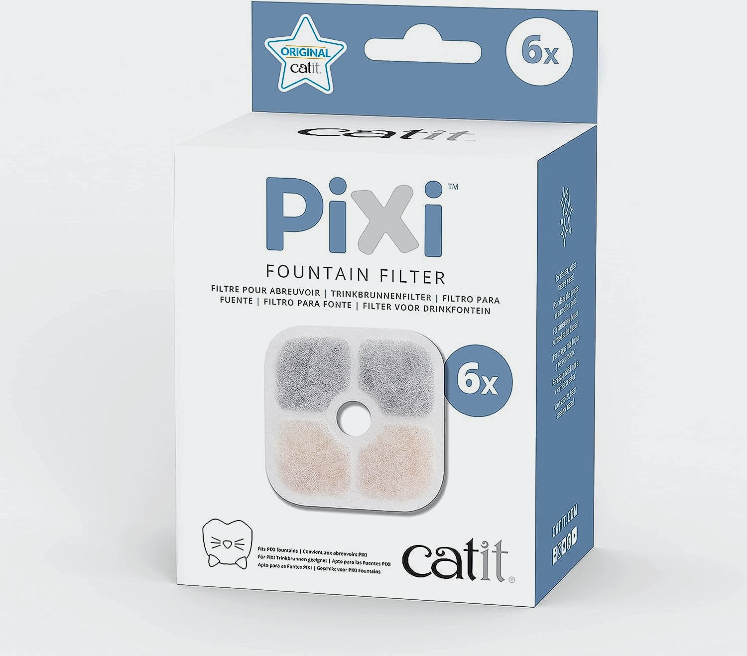 Catit PIXI Replacement Water Filter 6-Pack for Cat Fountains