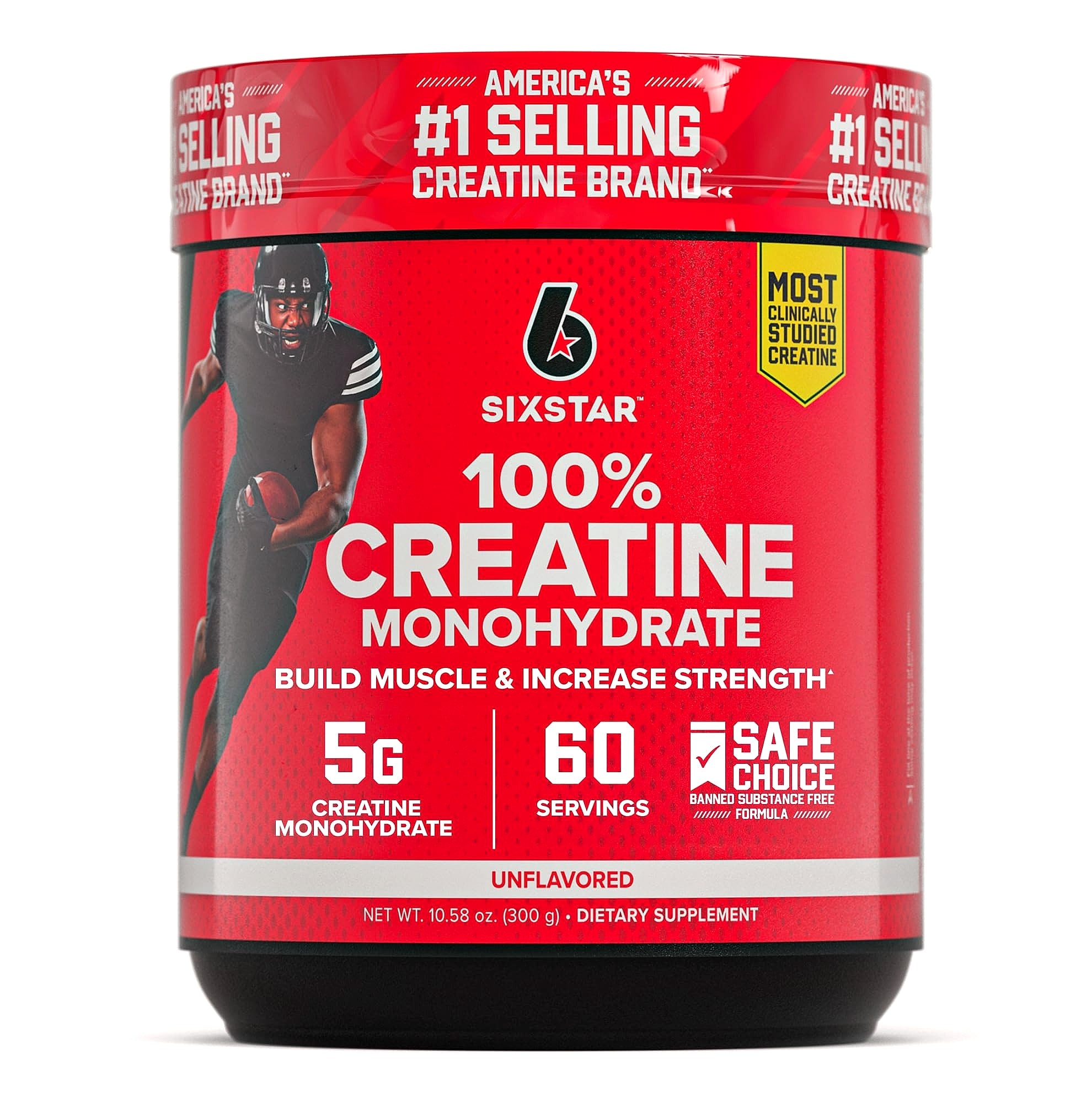 Six Star 100% Creatine Monohydrate Powder, Unflavored