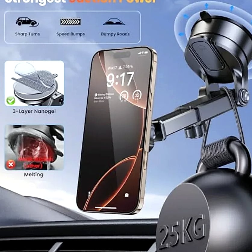 Magnetic Car Phone Holder with MagSafe Compatibility