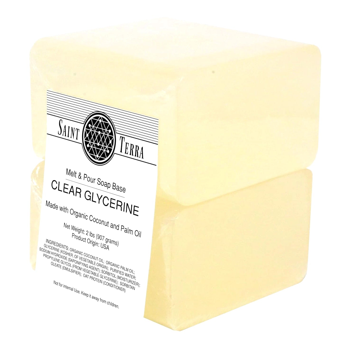 Organic Oil Clear Glycerine Melt & Pour Soap Base - 2 Pounds