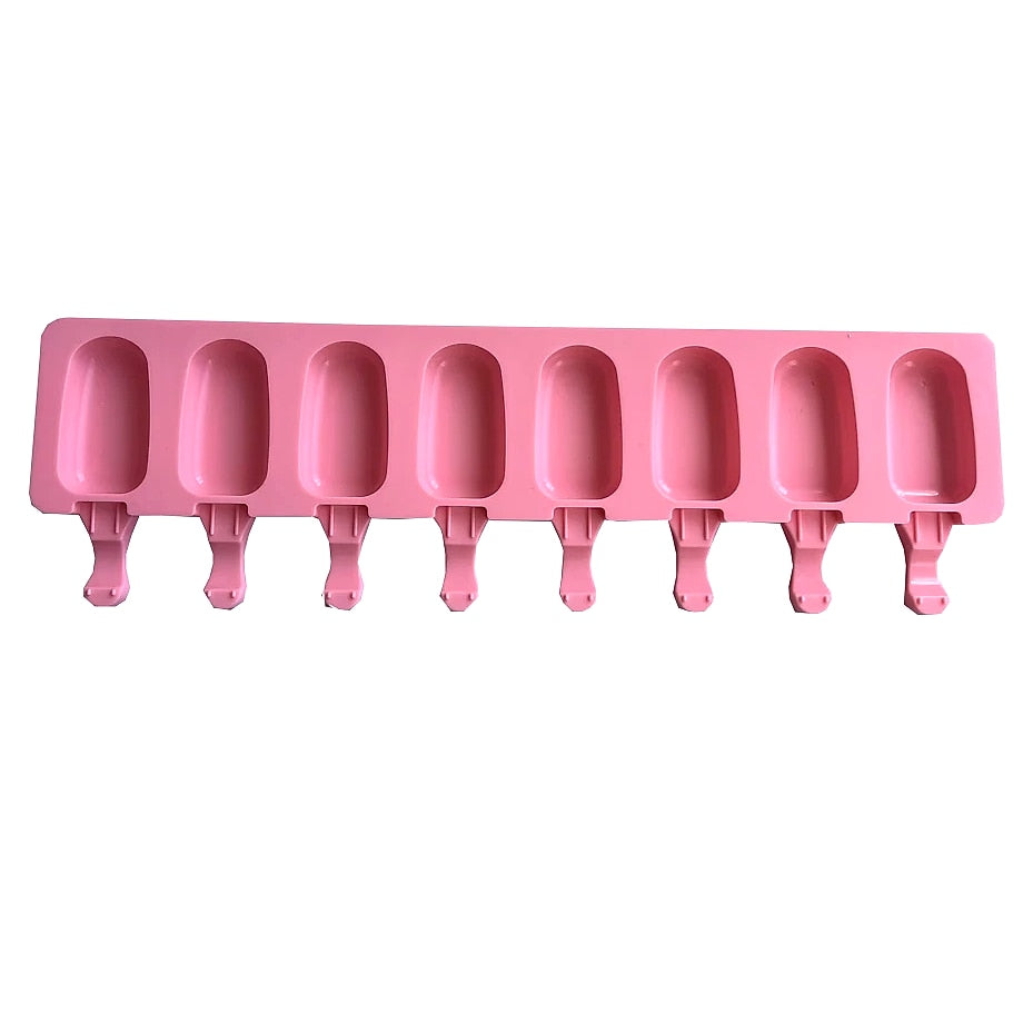 8-Hole Silicone Popsicle Mold for Homemade Ice Cream and Fruit Juice