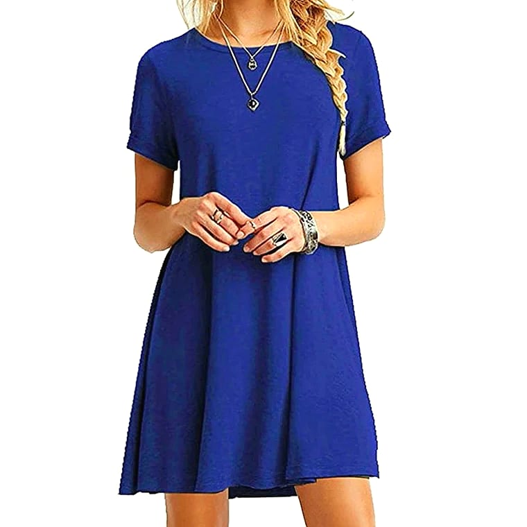 INSTYLISH Women's Casual Print Mini T-Shirt Dress