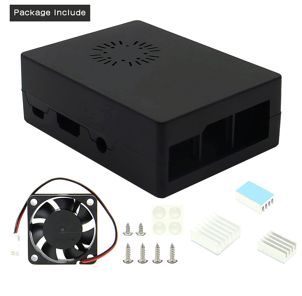 eleUniverse P363 ABS Case with Cooling Fan for Raspberry Pi 3B+