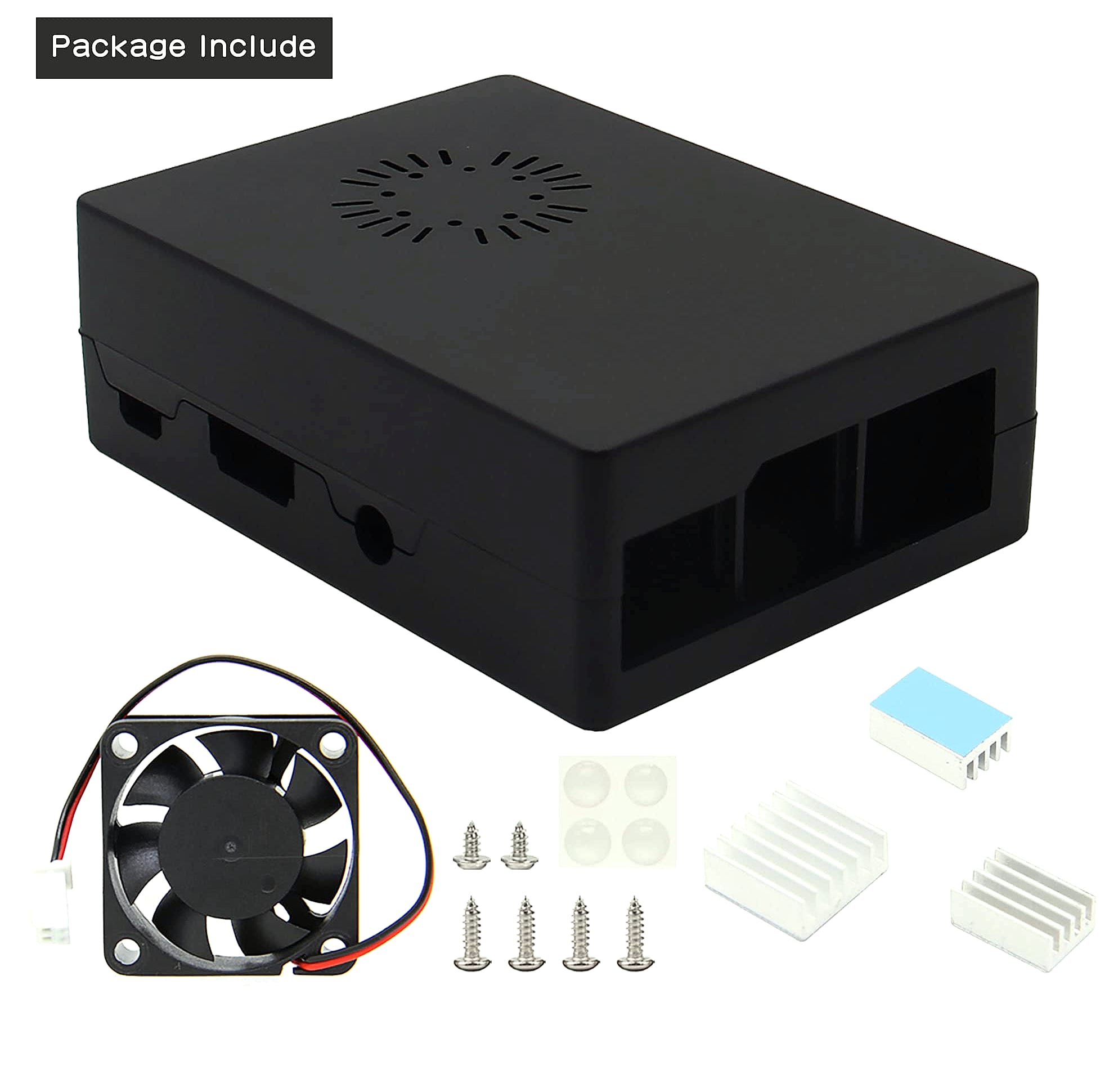 eleUniverse P363 ABS Case with Cooling Fan for Raspberry Pi 3B+