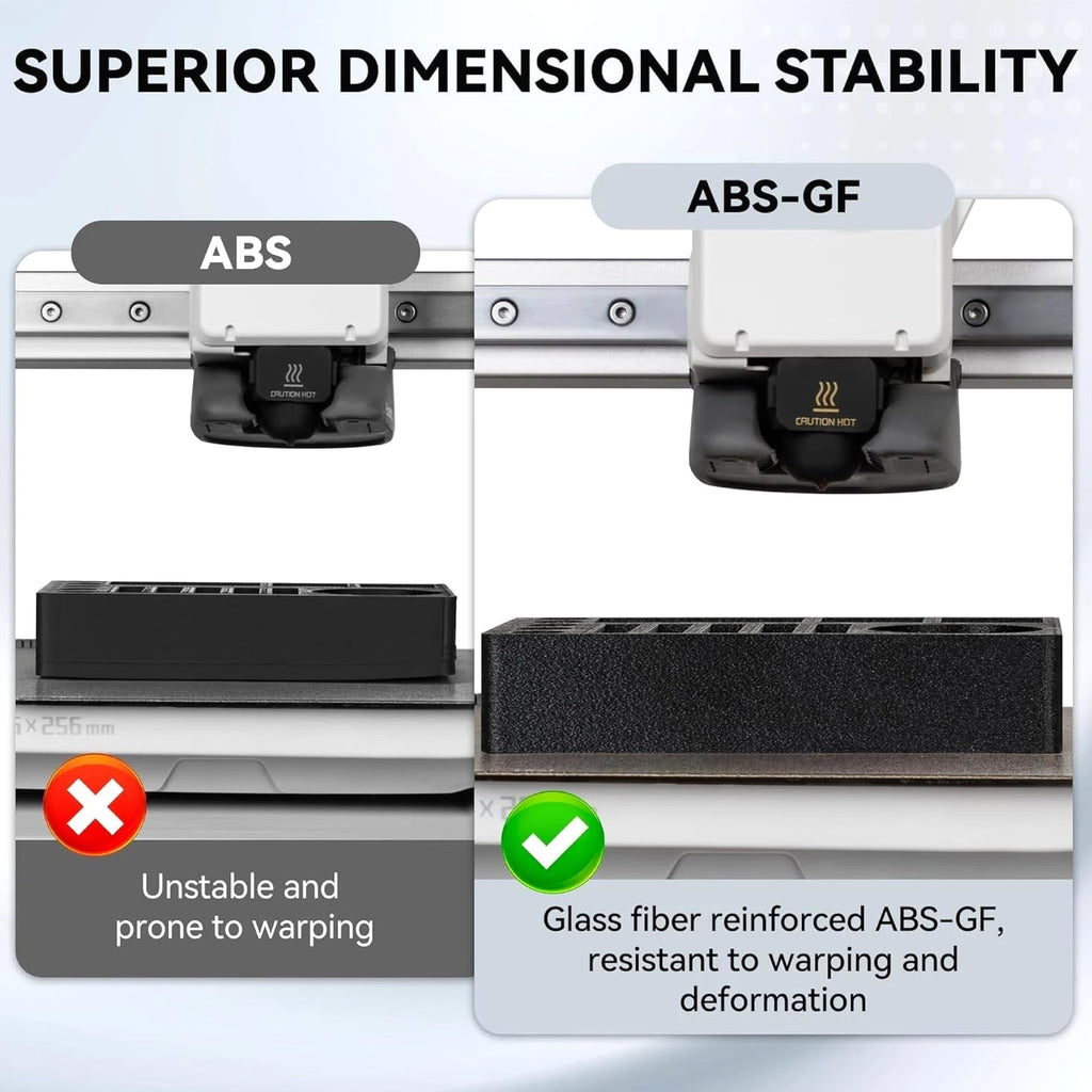 ABS-GF Filament 1.75mm, 10% Glass Fiber Reinforced Material 3D Printer, High...