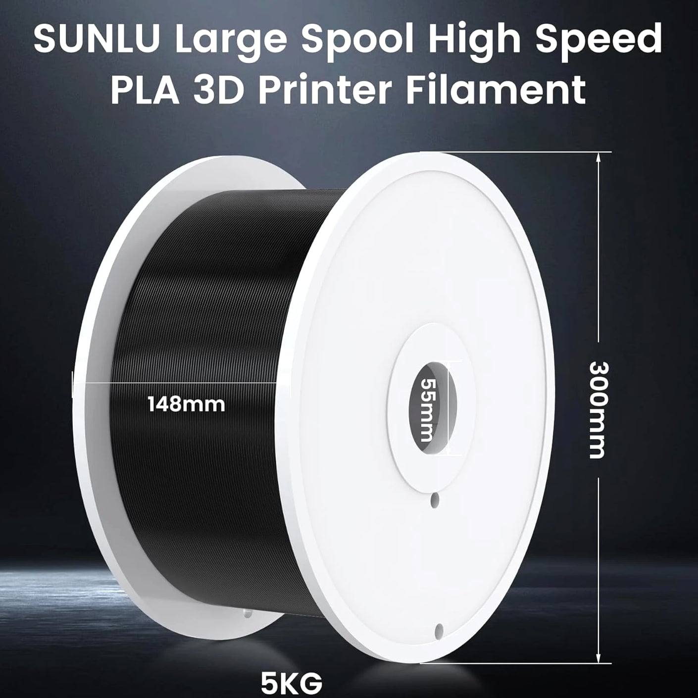 SUNLU 1.75MM 5KG Large Spool PLA+/PLA+ 2.0/PLA/PETG Filament For 3D Printer