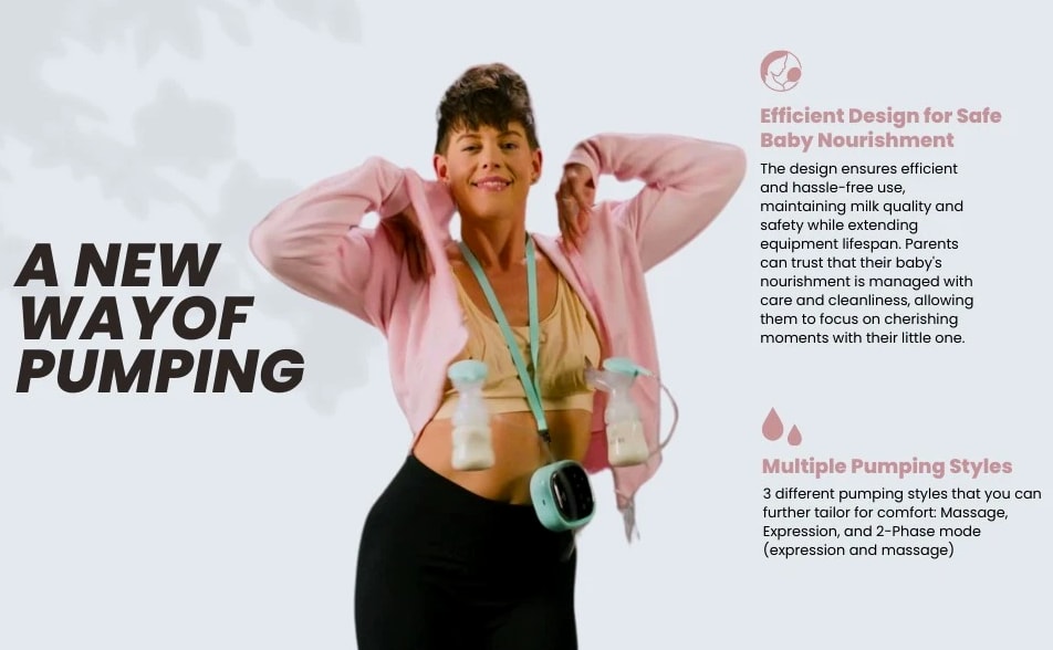 HOT DEAL! Zomee Z2 Electric Breast Pump+Hands-Free Collection Cups+Storage Bags