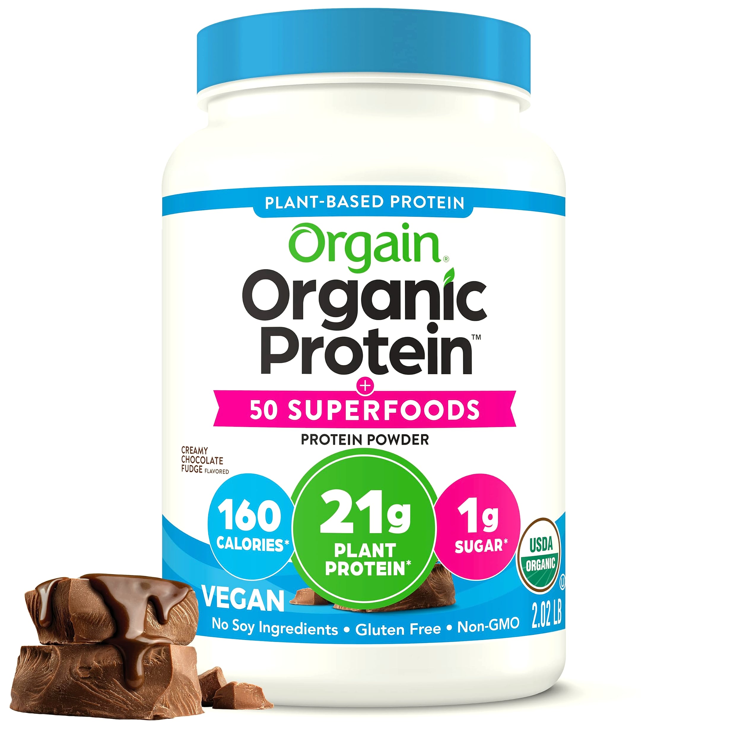 Orgain Organic Vegan Protein Powder with 50 Superfoods