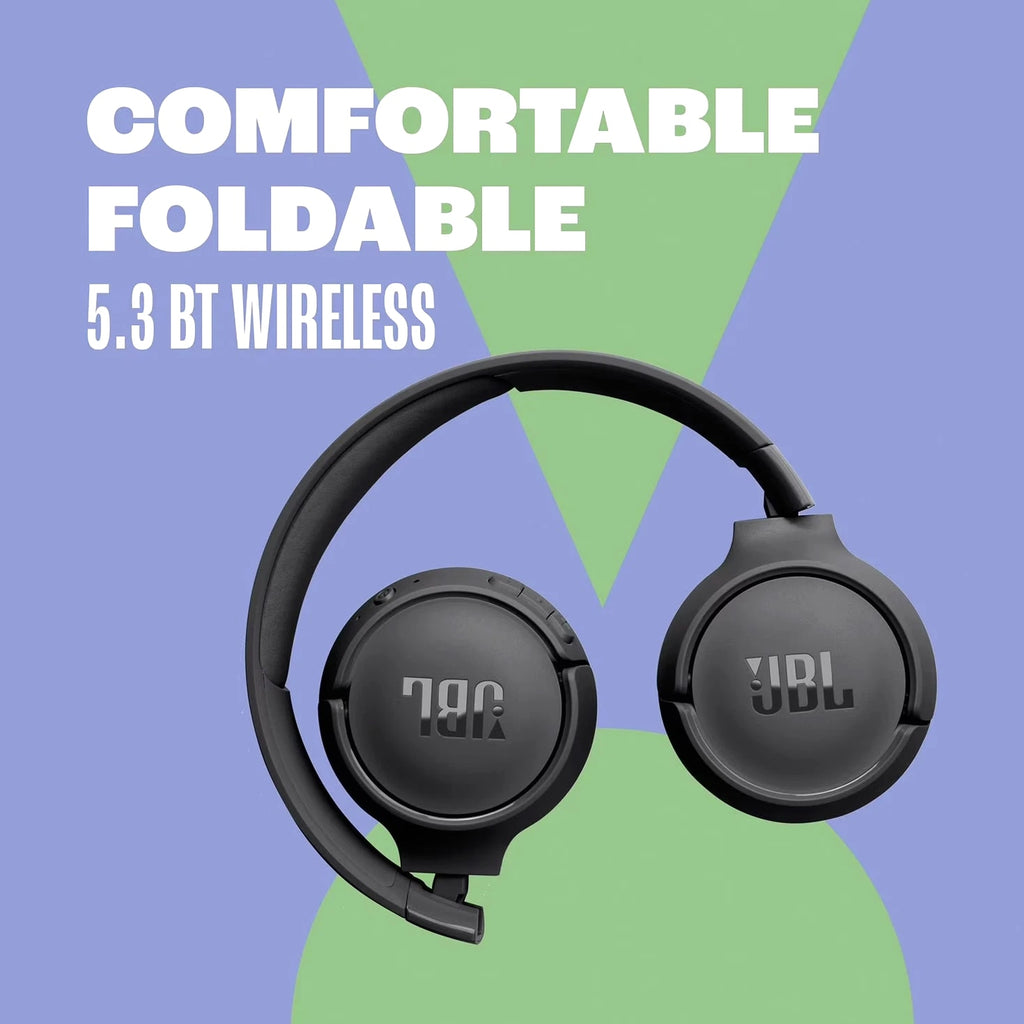 JBL T510BT Wireless Over-Ear Headphones - Black