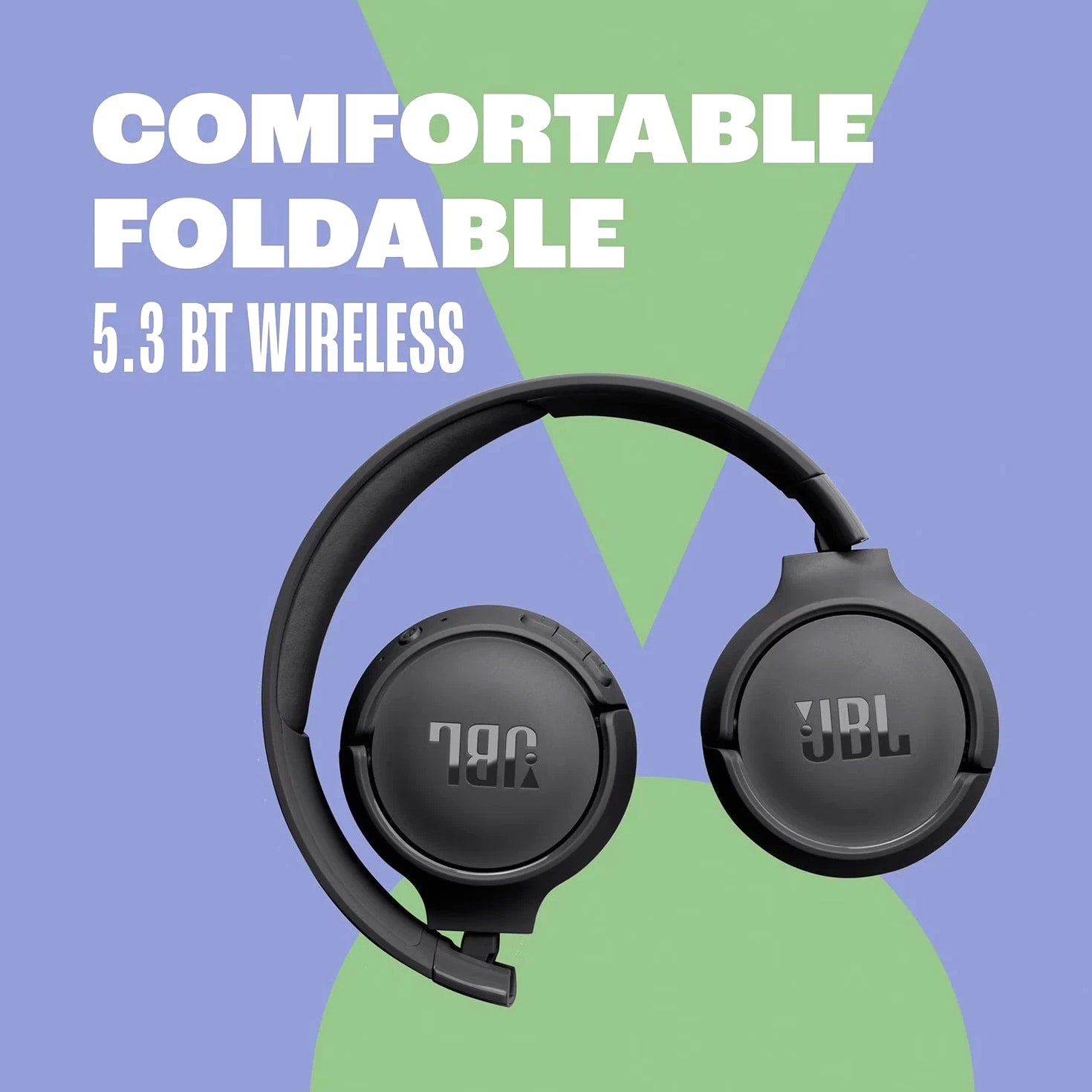 JBL T510BT Wireless Over-Ear Headphones - Black
