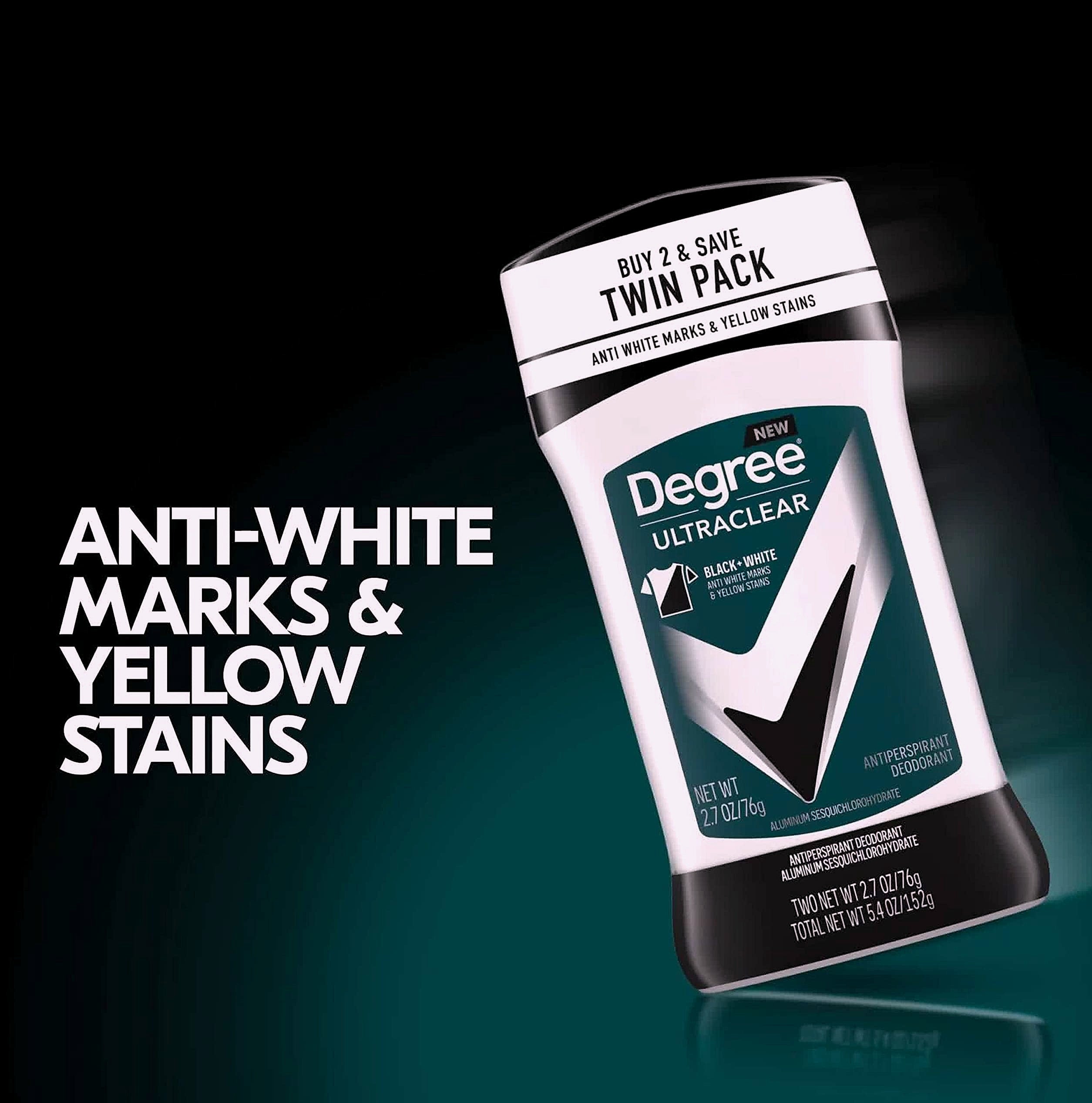 Degree Men UltraClear Black+White Antiperspirant, 72-Hour Protection, 2 Count