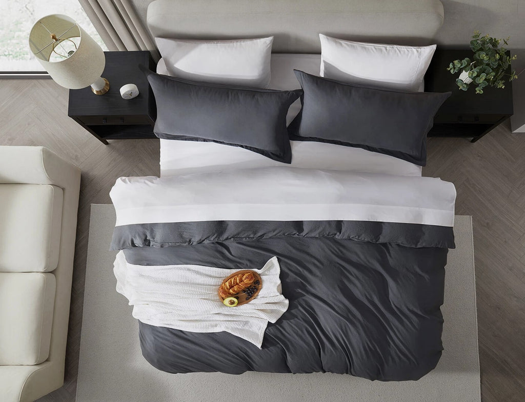 3 Pc Duvet Cover Set, King/Queen Soft Pre-Washed Comforter Cover & Pillow Shams